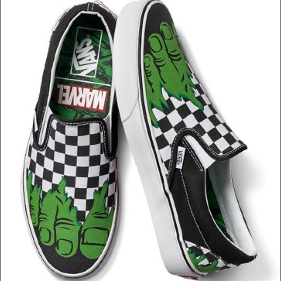 Vans Other - Vans Hulk Marvel Slip Ons